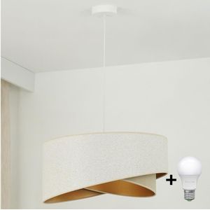 Brilagi - LED Hanglamp aan een koord LYRA 1xE27/15W/230V wit/beige/goud