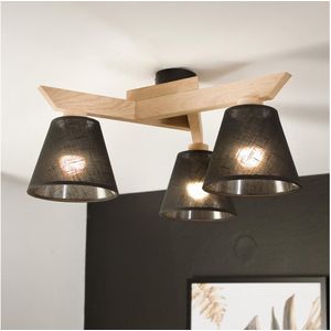 Brilagi - LED  Bevestigde hanglamp ANTHONY 3xE14/40W/230V eiken/zwart