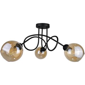 Bevestigde hanglamp VENUS BLACK 3xE27/60W/230V