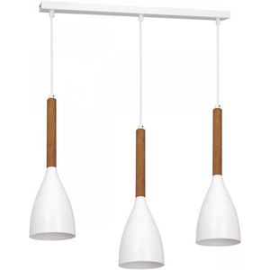 Witte Hanglamp MUZA NIEUW 3x E27 / 60W / 230V