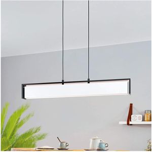 EGLO connect.z Valdelagrano-Z Smart Hanglamp - 100 cm - Zwart/Wit - Instelbaar RGB & wit licht - Dimbaar - Zigbee