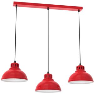 Hanglamp aan een koord SVEN 3xE27/15W/230V rood