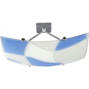 Plafondlamp ASPIS 2xE27/100W/230V wit/blauw
