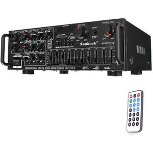 Versterker - MP3-speler - Met Equalizer - 2x 100W - Bluetooth - Afstandsbediening