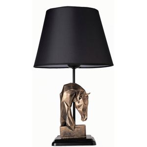 Sokkellamp - Antiek - Metaal - Stofkap