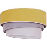 Duolla - Plafondlamp TRIO 1xE27/15W/230V diameter 45 cm geel/grijs/wit