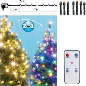 LED Kerst Lichtketting voor Buiten 100xLED 10m IP44 warm wit/meerdere kleuren + AB