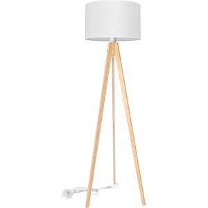 Staande Lamp ALBA 1xE27/60W/230V wit/Dennenboom