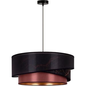 Duolla - Hanglamp aan een koord KOBO 1xE27/15W/230V zwart/bordeaux/goud