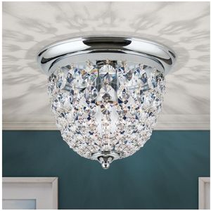 Orion DLU 1840/26-Kristallen plafondlamp PLAFOND 1xE27/40W/230V diameter 26 cm chroom