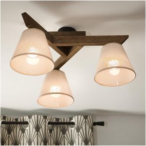 Brilagi - LED  Bevestigde hanglamp ANTHONY 3xE14/40W/230V eiken/beige