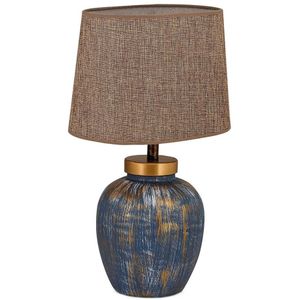 Tafellamp 1xE27/40W/230V blauw/beige