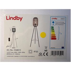Lindby - Staande lamp MARLY 1xE27/40W/230V