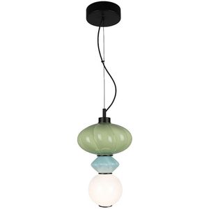 LED Hanglamp aan een koord ASCOLI LED/8W/230V diameter 20 cm groen/blauw