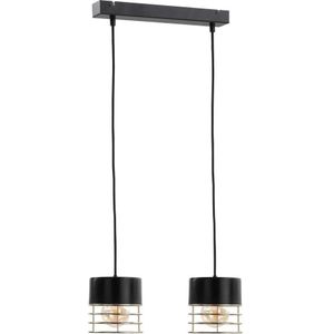 Hanglamp aan een koord ROY 2xE27/60W/230V zwart
