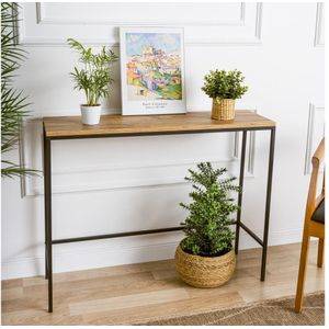 Console tafel CANVAS 80x100 cm grenen atlantic/zwart