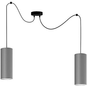 Hanglamp aan een koord ZIK 2xE27/40W/230V spin grijs
