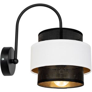 Wandlamp NESS 1xE27/60W/230V zwart/wit