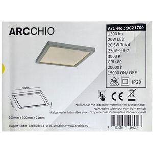 Arcchio - Dimbare LED Plafondlamp SOLVIE LED/20W/230V