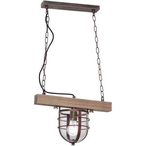 Hanglamp aan ketting ANDER 1xE27/60W/230V lichtbruin
