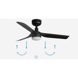 FARO - 33822-1TW - LED Dimbaar Fan - Mini Punt S - LED/10W - 2700/4000/6000K + AB