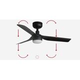 FARO - 33822-1TW - LED Dimbaar Fan - Mini Punt S - LED/10W - 2700/4000/6000K + AB