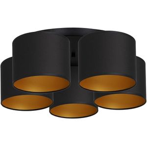 Plafondlamp ARDEN 5xE27/60W/230V zwart/goud