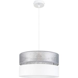 Hanglamp aan een koord LIMA 1xE27/60W/230V zilver/wit