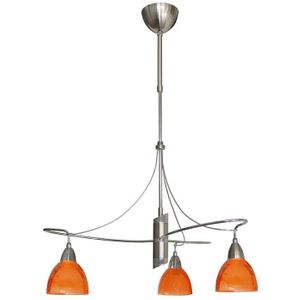Hanglamp CARRAT mat chroom/chroom/oranje