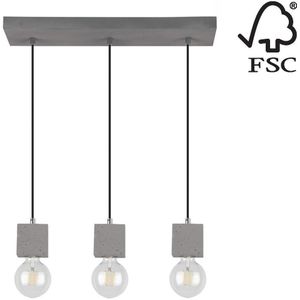 Spot-Light 7089336 - Hanglamp aan koord STRONG 3xE27/60W/230V beton