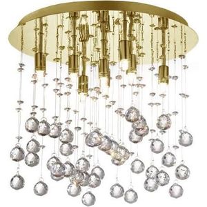 Ideal Lux-LED Kristallen plafondlamp MOONLIGHT 8xG9/3W/230V diameter 40 cm goud