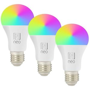 Immax NEO 07733CDO-SET 3xLED RGB Dimbare lamp E27/11W/230V Wi-Fi Tuya+RC