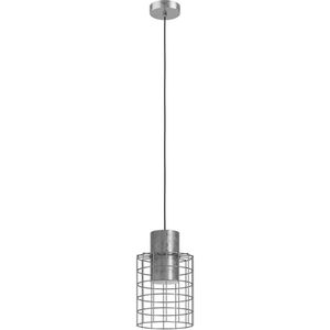 Eglo 43647 - Hanglamp aan koord MILLIGAN 1xE27/40W/230V diameter 20 cm zilver