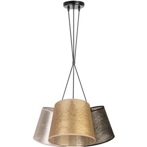 Duolla - Hanglamp aan een koord ROSSA 3xE27/40W/230V zwart/goud/zilver