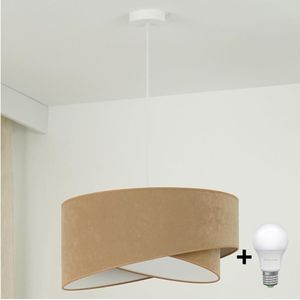 Brilagi - LED Hanglamp aan een koord LYRA 1xE27/15W/230V bruin/wit