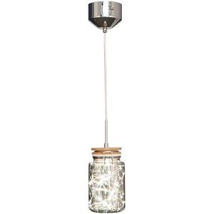 Klausen 142030 - LED Hanglamp aan een koord SHOCK LED/5W/230V glanzend chroom /hout