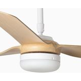 FARO BARCELONA Punt M Plafondventilator - Wit/Hout - LED Verlichting
