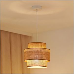 Brilagi - Hanglamp aan een koord SPACE YUTE 1xE27/15W/230V diameter 25 cm beige/wit