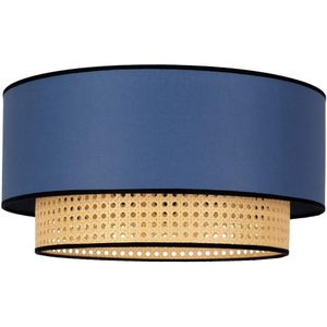 Duolla - Plafondlamp BOHO 1xE27/15W/230V blauw/rotan