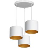 Hanglamp aan een koord ARDEN 3xE27/60W/230V wit/gouden