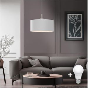 Eglo - LED Hanglamp aan een koord TUNJA 1xE27/60W/230V wit