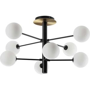 Ideal Lux - LED Hanglamp met vaste pendel COSMOPOLITAN 8xG9/3W/230V diameter 64 cm zwart
