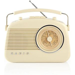 Nedis RDFM5000BG − FM Radio 4,5W/230V beige
