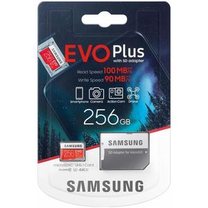 Samsung - EVO Plus - MicroSDXC Geheugenkaart - 256 GB - 130 MB/s