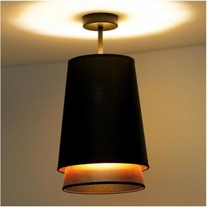 Duolla - Bevestigde hanglamp BELL SHINY 1xE27/15W/230V diameter 25 cm zwart/koper