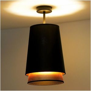 Duolla - Bevestigde hanglamp BELL SHINY 1xE27/15W/230V zwart/koper