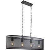 Searchlight - Hanglamp aan ketting FISHNET 4xE27/60W/230V zwart