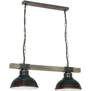 Hanglamp aan ketting HAKON 2xE27/60W/230V patina