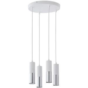 Hanglamp aan een koord ELIT 4xGU10/10W/230V wit