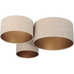 Plafondlamp SPACE 3xE27/60W/230V beige/goud